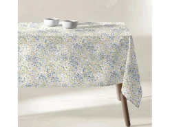 Mantelería-Mantel de resina antimanchas 250 x 135cm JAVA - SACASA Azul