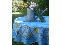 New Promo Linge Mantel provenzal redondo antimanchas poliéster glicina 180 x 180 cm Azul