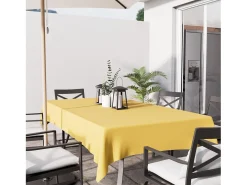 Best Soleil d'ocre Mantel rectangular antimanchas 140x240 cm ALIX radiante, por Amarillo