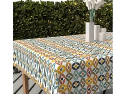Soleil d'ocre Mantelería-Mantel rectangular estampado antimanchas 140x300 cm OURANOS, por Multicolor