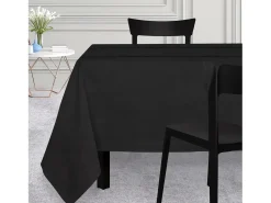 Soleil d'ocre Mantelería-Mantel rectangular 150x250 cm VENICE , por Negro