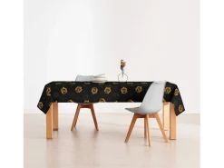 Ripshop Mantel resinado antimanchas Hufflepuff Shield Black - 300X140 cm Blanco Hot