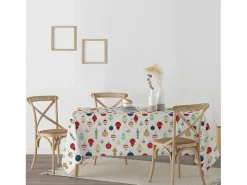 Ripshop Mantelería-Mantel resinado antimanchas Merry Christmas 13 140x140 cm Multicolor