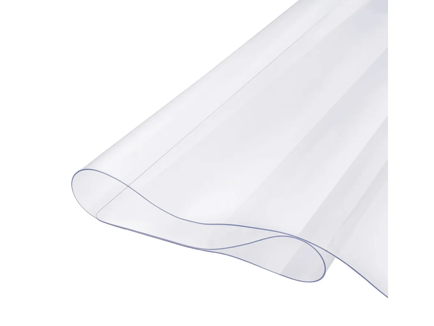 Mantelería-Mantel SucceBuy Protección de Mesa en PVC, 76 X 152 CM, Manguito en Plástico , 0.15CM de Grosor Transparente