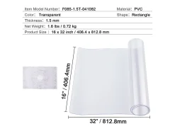 New Mantel SucceBuy Protección de Mesa en PVC, 41 X 81 CM, Manguito en Plástico , 0.15CM de Grosor Transparente