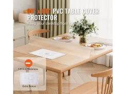 Mantel SucceBuy Protección de Mesa en PVC, 91 X 152 CM, Tapete de Escritorio en Plástico Helado, 0.15CM de Grosor Transparente Online
