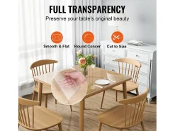 Mantelería-Mantel SucceBuy Protector de Mesa en PVC 30 X 30 CM, Protector de Escritorio en Plástico 0.15CM de Grosor Transparente