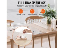 Mantel SucceBuy Tapete de Escritorio en PVC de 102 X 152 CM, Grosor de 0.15CM Transparente New