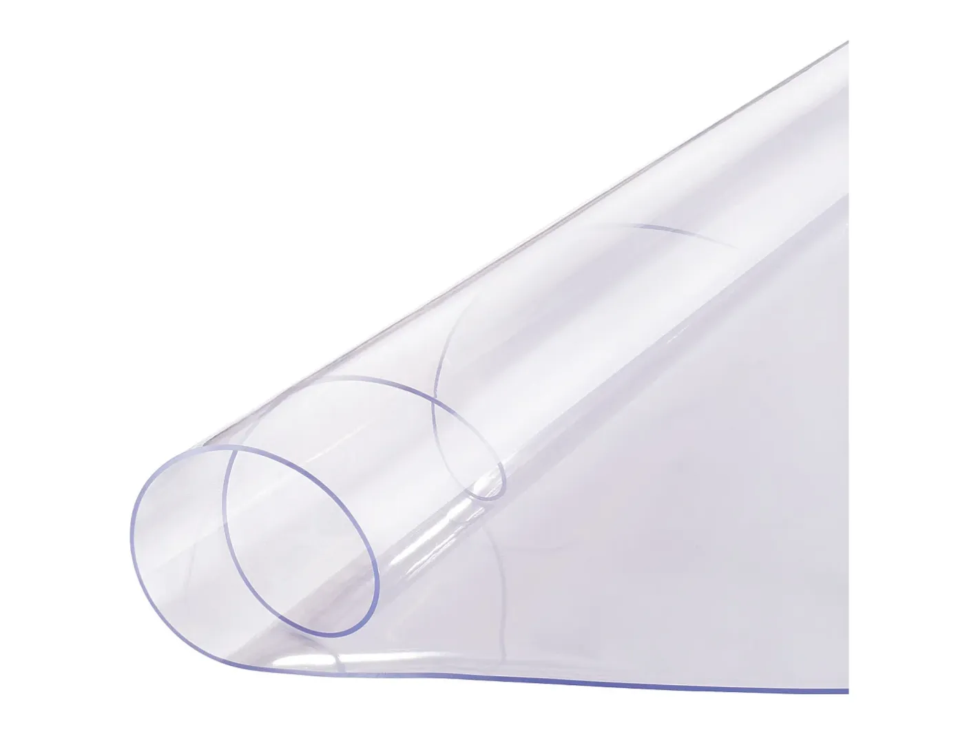 Outlet Mantel SucceBuy Protector de Mesa de PVC, Cubierta de Escritorio Redonda de Plástico de 121.92 cm, 2.0 mm de Grosor Transparente
