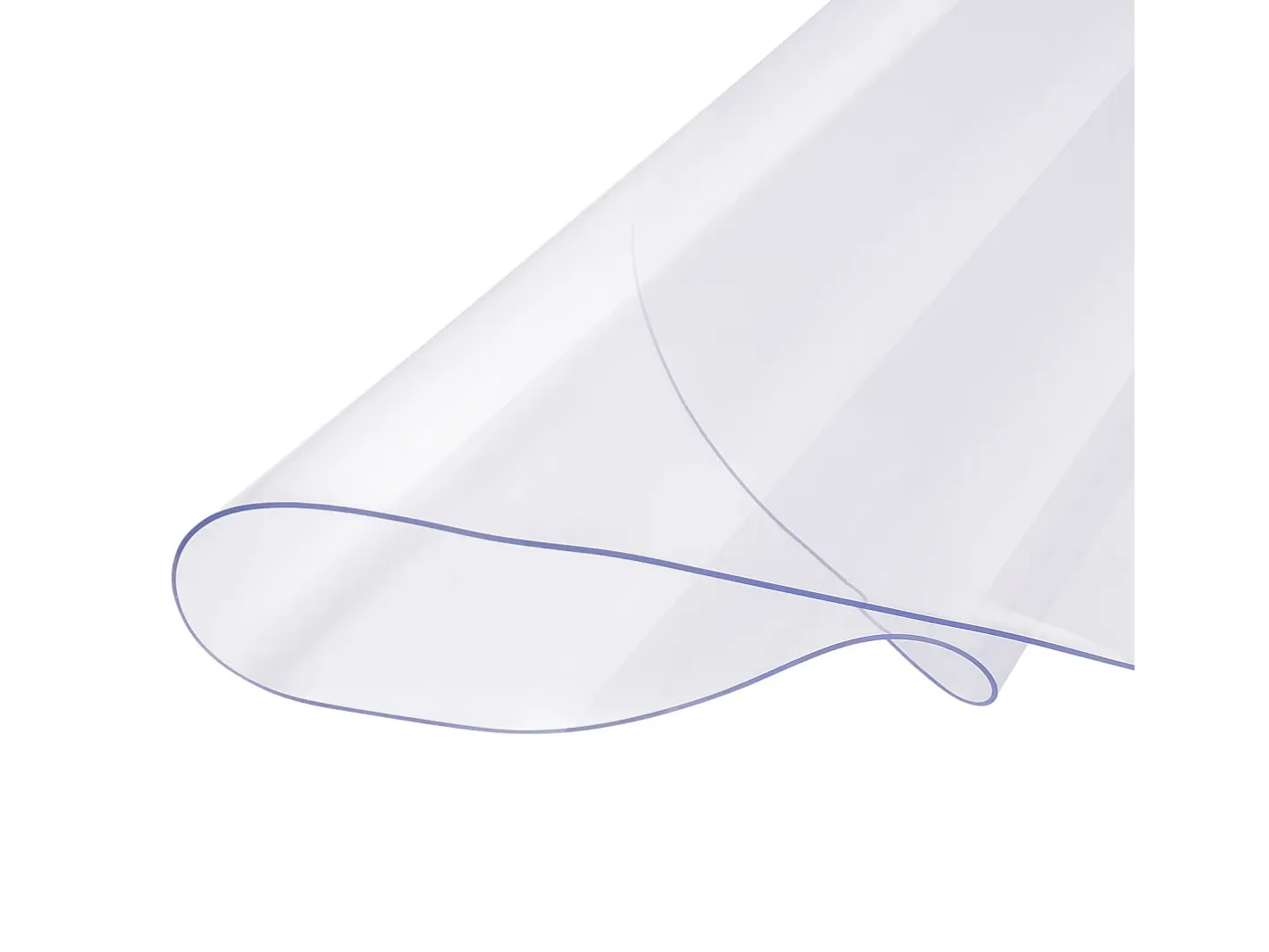 Outlet Mantel SucceBuy Protector de Mesa de PVC, Cubierta de Escritorio Redonda de Plástico de 121.92 cm, 2.0 mm de Grosor Transparente