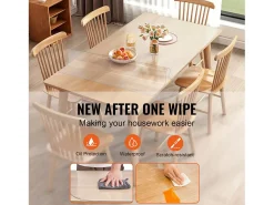 Mantelería-Mantel SucceBuy Protector de Mesa de PVC de 46 x 91 cm, Cubierta de Pl谩stico para Escritorio, 1,5 mm de Grosor Transparente