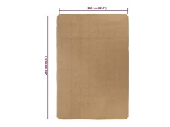 Outlet Garden Furniture Marcel-Joseph Alfombra de yute con reverso de latex color natural 160x230 cm Beige