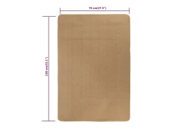 Outlet Garden Furniture Marcel-Joseph Alfombra de yute con reverso de latex color natural 80x160 cm Beige