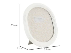 Best Marco para fotos ovalado en resina blanca 20x25 cm Ovally Blanco