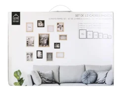 Online The Home Deco Factory Marcos de fotos de madera Bonheur (Juego de 12) Negro