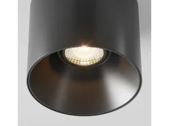 Maytoni Plafón-Alfa LED Downlight de superficie regulable , 12,5 cm 3000 K Negro
