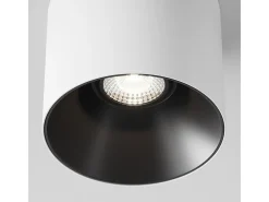 Maytoni Plafón-Alfa LED Downlight montado en superficie , Negro, 2130lm, 4000K Blanco