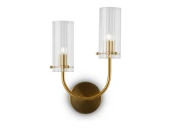 Maytoni Aplique Para Pared-Arco Aplique Neoclásico Latón, Pantalla Vidrio Camel