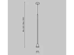 Clearance Maytoni Arrow Lámpara de Techo Suspendida Fina Oro GU10 Dorado