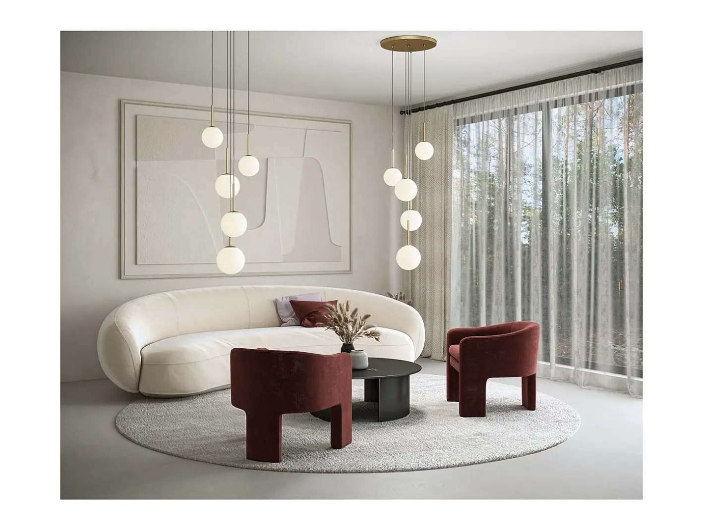 Clearance Maytoni Basic form Lámpara de techo colgante Basic Form Modern de 5 luces dorada E14 Dorado