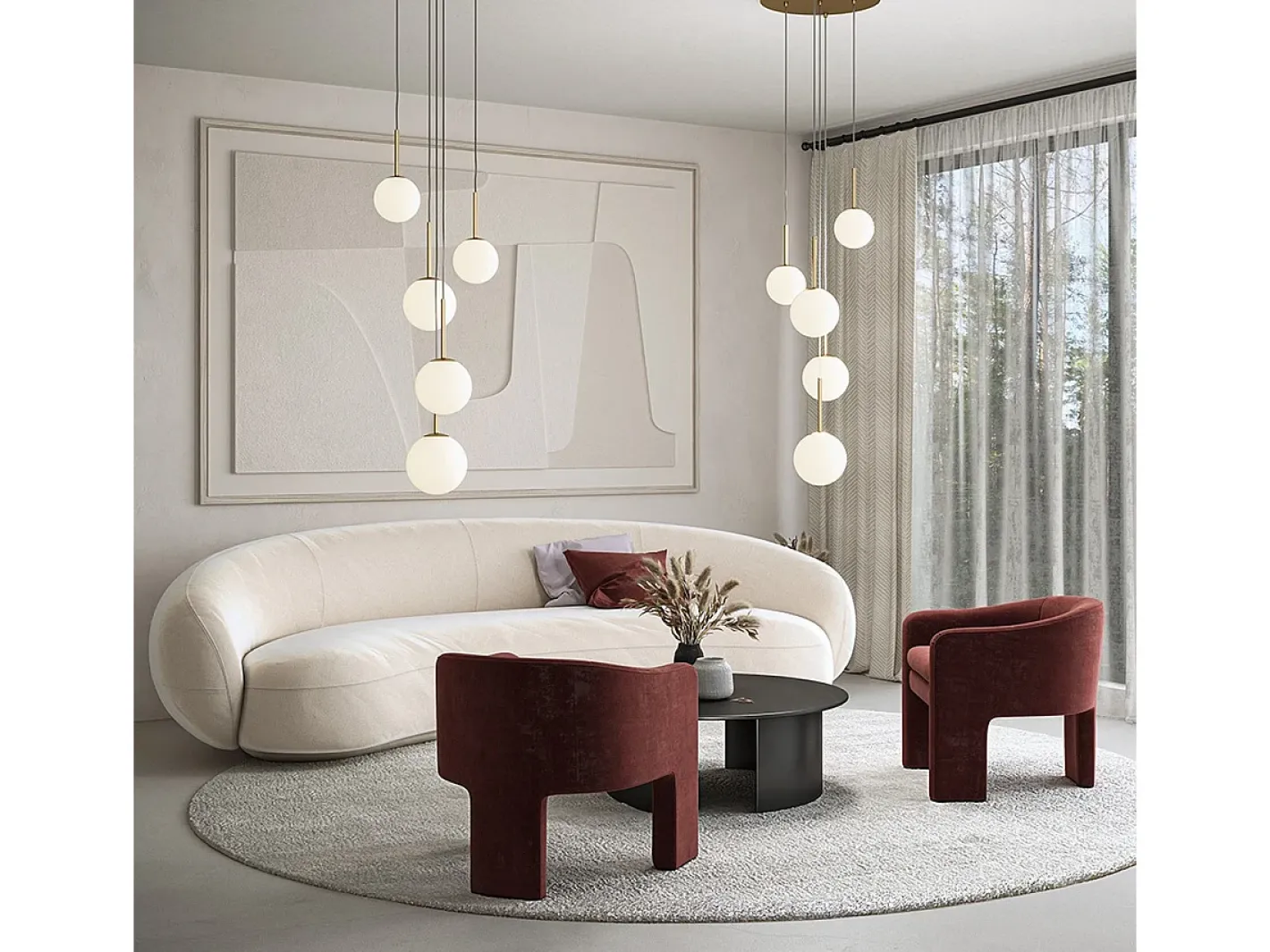 Clearance Maytoni Basic form Lámpara de techo colgante Basic Form Modern de 5 luces dorada E14 Dorado