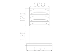 Maytoni Bronx Pedestal exterior , IP54 Negro Clearance