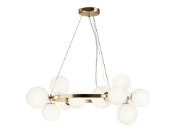Maytoni Dallas Moderna lámpara de techo colgante de 1 globo dorada, pantalla blanca mate, G9 Dorado Discount