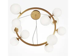 Maytoni Dallas Moderna lámpara de techo colgante de 1 globo dorada, pantalla blanca mate, G9 Dorado Discount