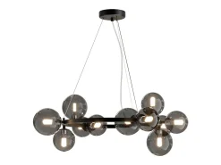 Maytoni Dallas Moderna lámpara de techo colgante de 1 globo negra, pantalla ahumada, G9 Negro Best