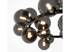 New Maytoni Dallas Moderna lámpara de techo colgante de globo de 25 luces, color , pantalla ahumada, G9 Negro