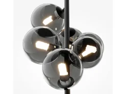 Maytoni Dallas Moderna lámpara de techo colgante de barra de 6 luces negra, pantalla ahumada, G9 Negro Discount