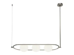 Sale Maytoni Erich Plafón colgante globo moderno 3 luces Níquel E14 Gris