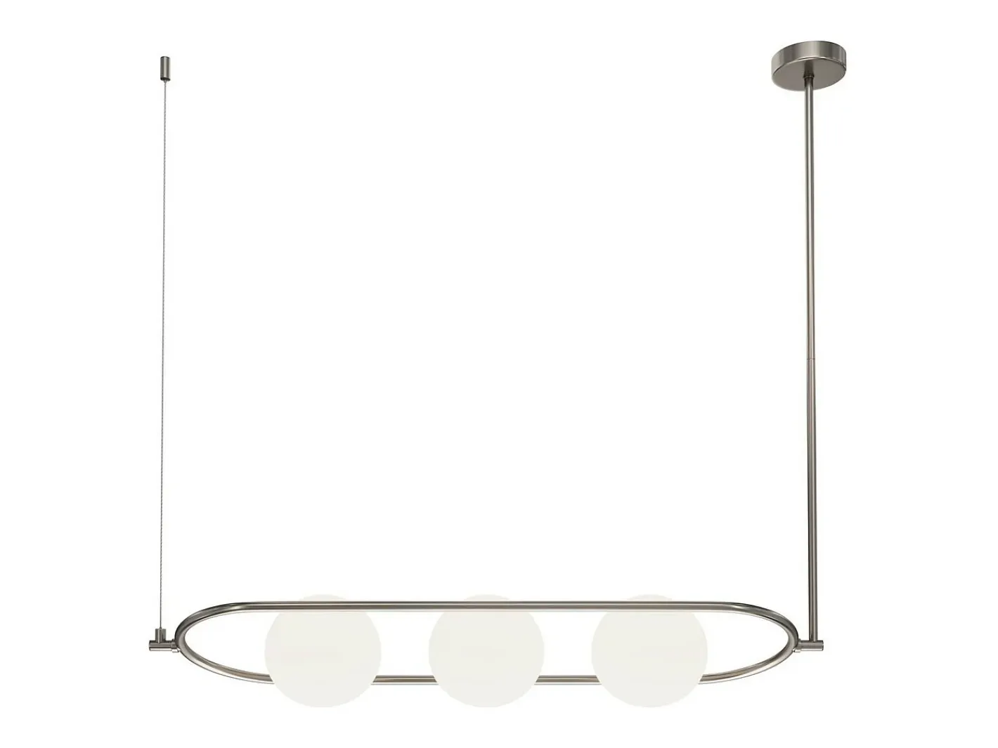 Sale Maytoni Erich Plafón colgante globo moderno 3 luces Níquel E14 Gris