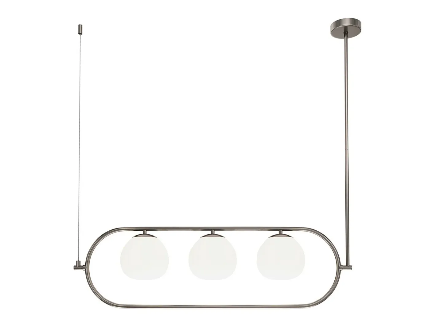 Sale Maytoni Erich Plafón colgante globo moderno 3 luces Níquel E14 Gris