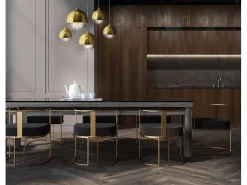 Maytoni Lámpara Suspendida-Fermi Moderna lámpara de techo colgante Fermi de 5 luces en racimo Dorado