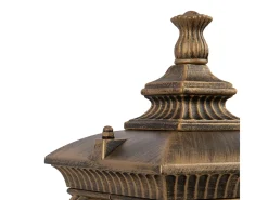 Maytoni Iluminación Exterior-Fleur Pedestal exterior con dorado, IP44 Negro