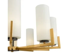 Best Maytoni Fortano Moderna lámpara de araña de latón de 10 luces Fortano con pantalla de cristal Camel