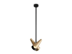 Maytoni Lámpara Suspendida-Giro Lámpara de Techo Colgante Moderna 2 Luces Latón GU10 Camel