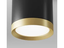 Maytoni Hoop Downlight de Superficie Negro, , 9.6cm, GX53 Dorado