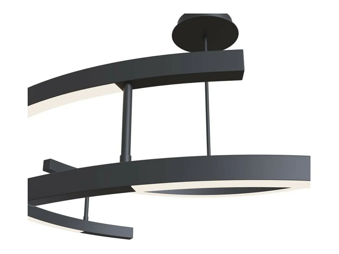 Maytoni Line Lámpara de techo colgante integrada moderna negra, 3000K Negro Discount