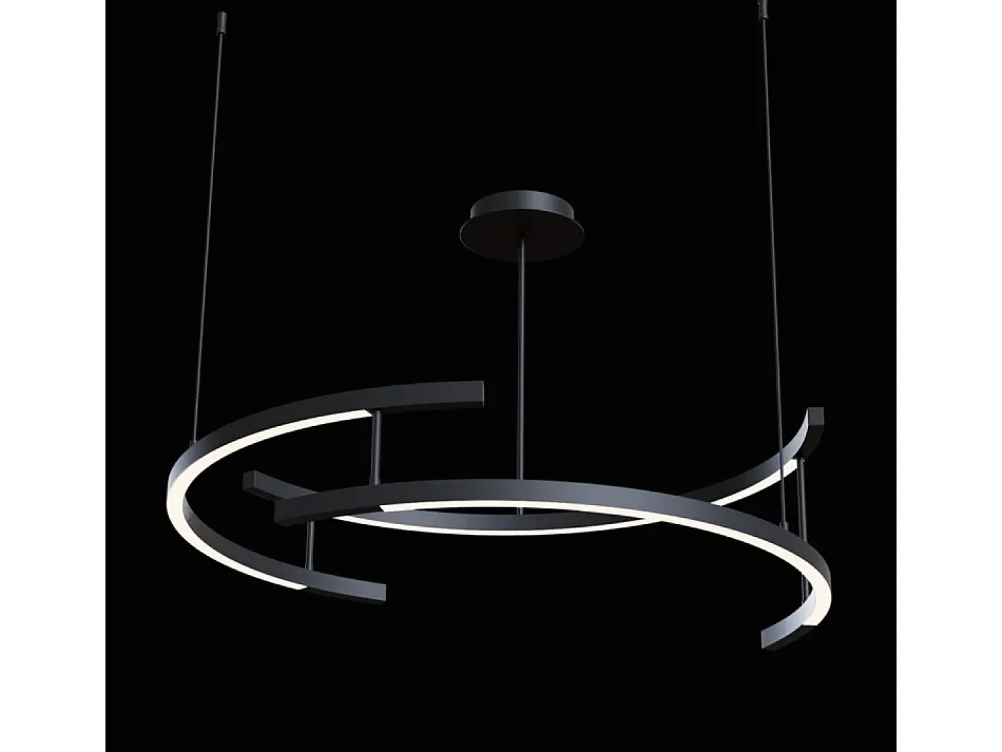 Maytoni Line Lámpara de techo colgante integrada moderna negra, 3000K Negro Discount