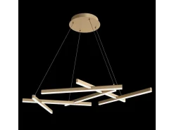 Maytoni Line Lámpara de techo colgante integrada moderna, oro mate, 4000K Dorado Clearance