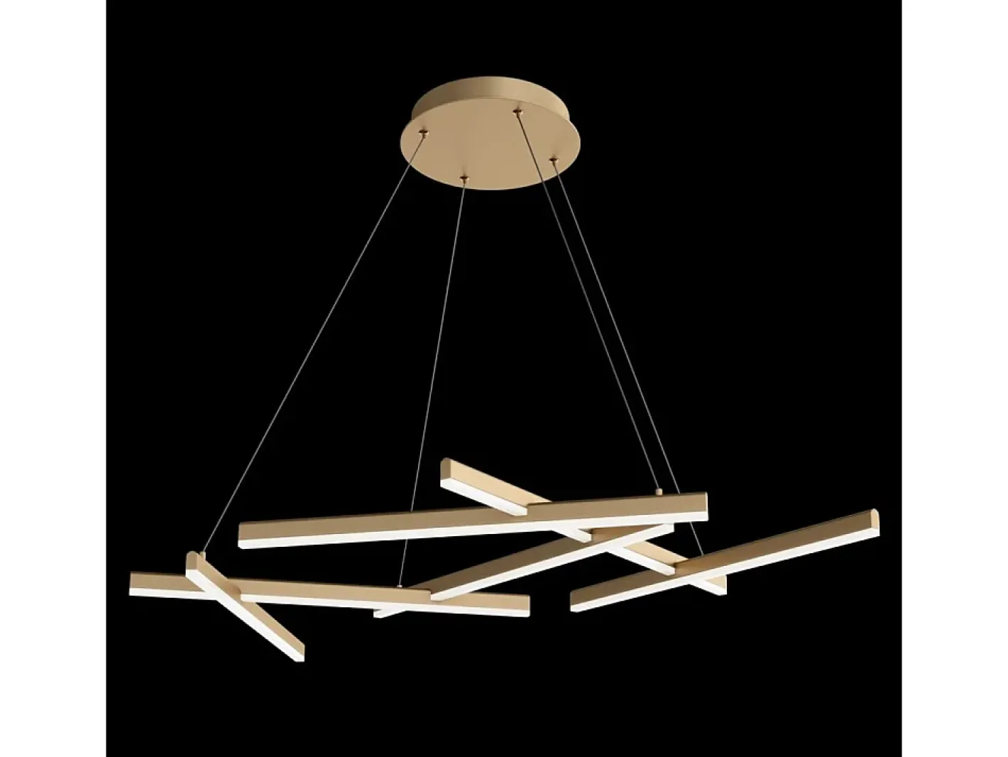 Maytoni Line Lámpara de techo colgante integrada moderna, oro mate, 4000K Dorado Clearance