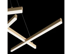 Maytoni Line Lámpara de techo colgante integrada moderna, oro mate, 4000K Dorado Clearance