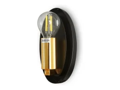 Maytoni Mabell Lámpara de pared moderna dorada, pantalla de cristal Dorado New