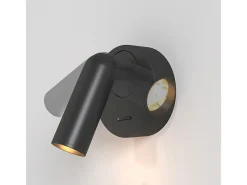 Maytoni Aplique Para Pared-Mirax Lámpara de pared de lectura negra con LED integrado Technical Mirax Negro