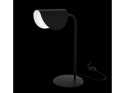 Maytoni Mollis Lámpara de mesa moderna negra, pantalla acrílica Negro