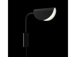 Maytoni Aplique Para Pared-Mollis Lámpara de pared moderna negra, pantalla acrílica Negro