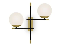 Maytoni Nostalgia Lámpara de pared Modern Nostalgia 2 Light Matt Gold Pantalla de vidrio Dorado Best