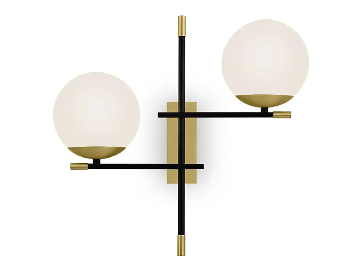 Maytoni Nostalgia Lámpara de pared Modern Nostalgia 2 Light Matt Gold Pantalla de vidrio Dorado Best
